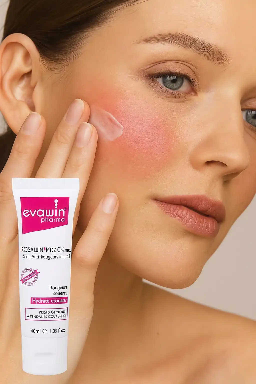 Evawin Pharma Rosawin MDZ كريم مضاد للاحمرار ومخفف للوردية 40ml