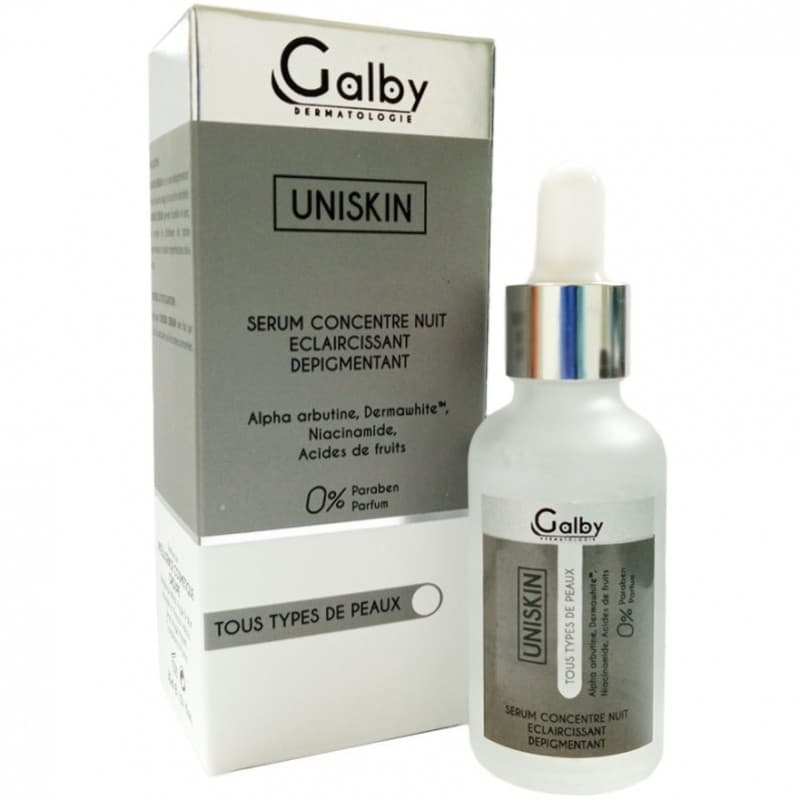 Galby Uniskin سيروم مركز لتفتيح البشرة ومكافحة البقع الداكنة ليلاً 30ml
