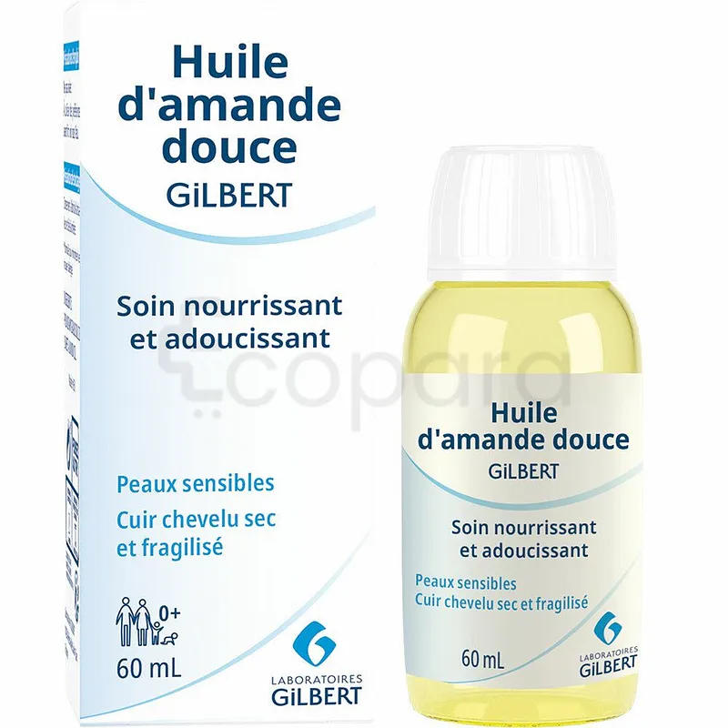 Laboratoires Gilbert Huile d'Amande Douce زيت اللوز الحلو المغذي والمنعم 60ml