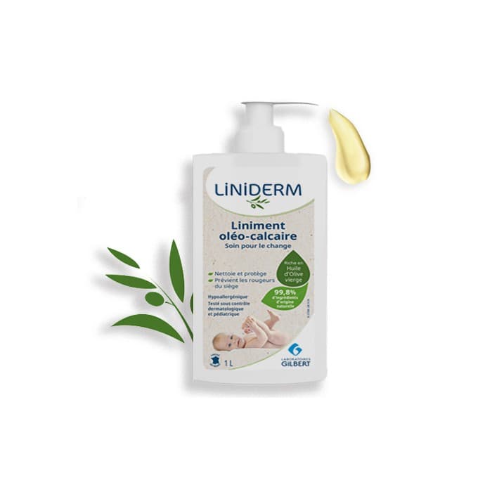Laboratoires Gilbert Liniderm Liniment Oléo-Calcaire Stabilisé منظف ومحمي لمنطقة الحفاض 1L
