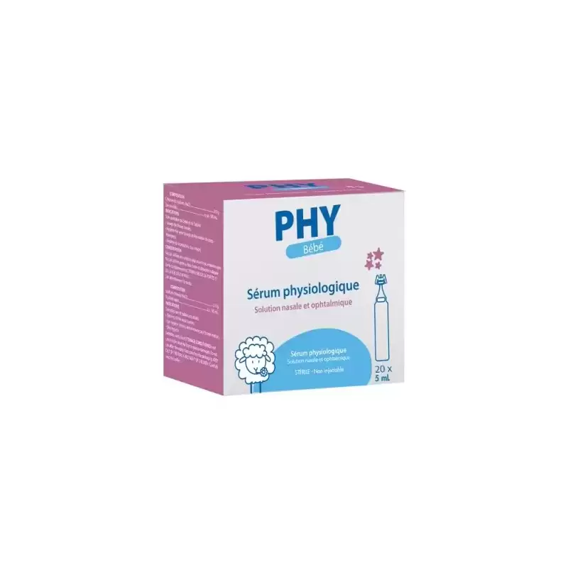 Laboratoires Gilbert Physiodose سيروم فيزيولوجي معقم لتنظيف الأنف والعينين 20x5ml