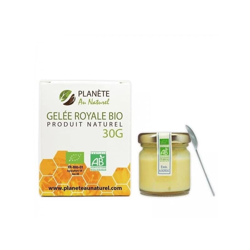 Planète au Naturel Gelée Royale Bio غذاء ملكات النحل العضوي 30g