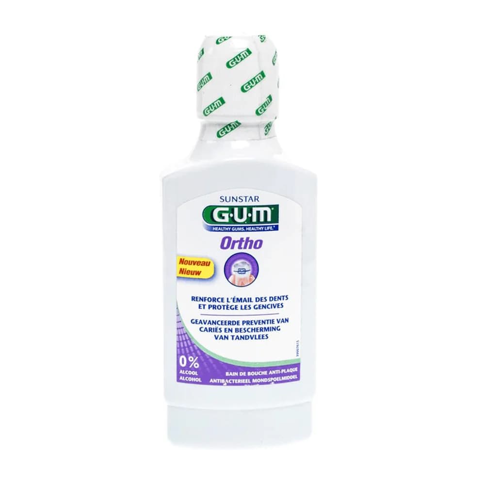 GUM Ortho غسول الفم لحماية الأسنان واللثة مع التقويم 300ml