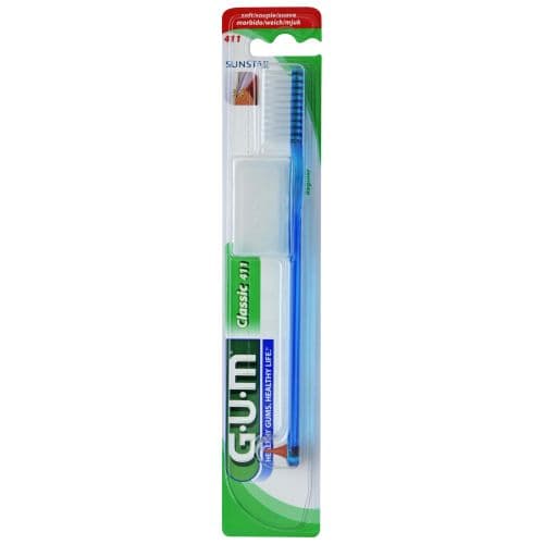 GUM Classic 411 فرشاة أسنان ناعمة لتنظيف عميق وحماية اللثة 1 unité