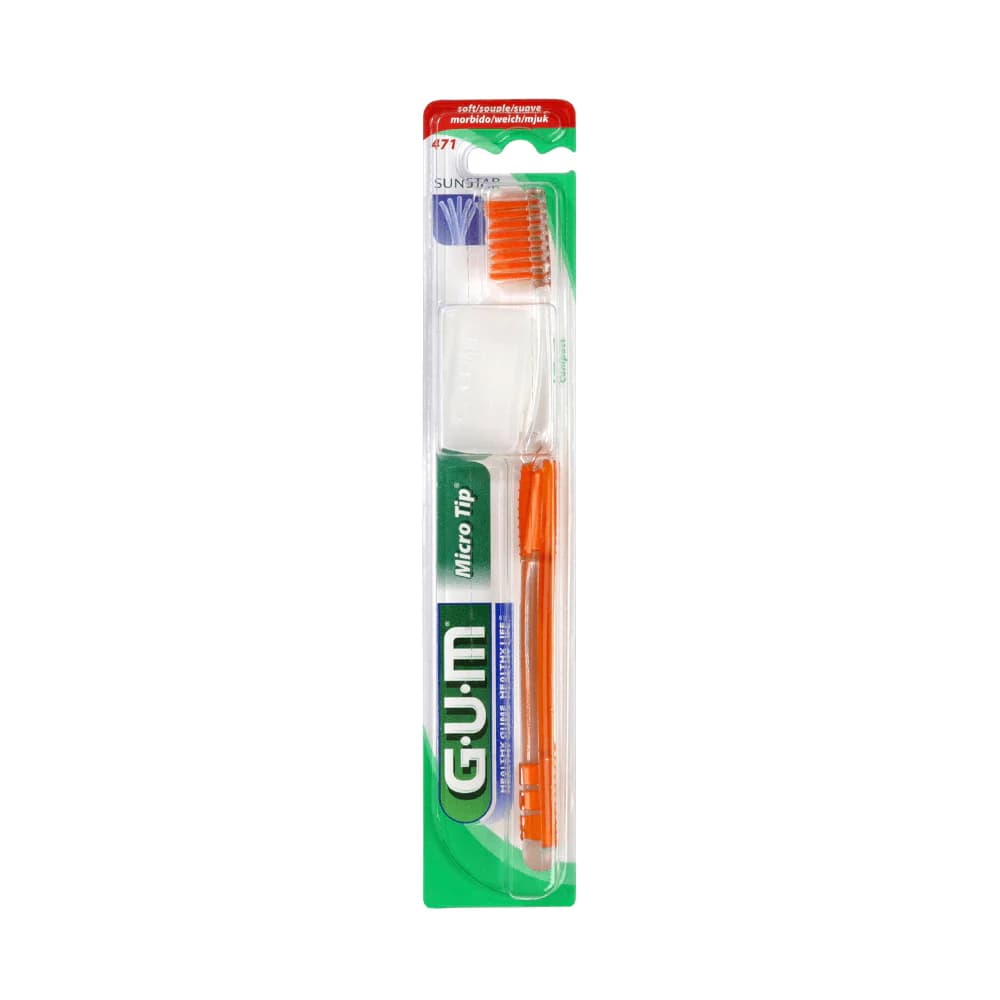 GUM Micro-Tip Souple Compacte 471 فرشاة أسنان ناعمة مدمجة 1 unité