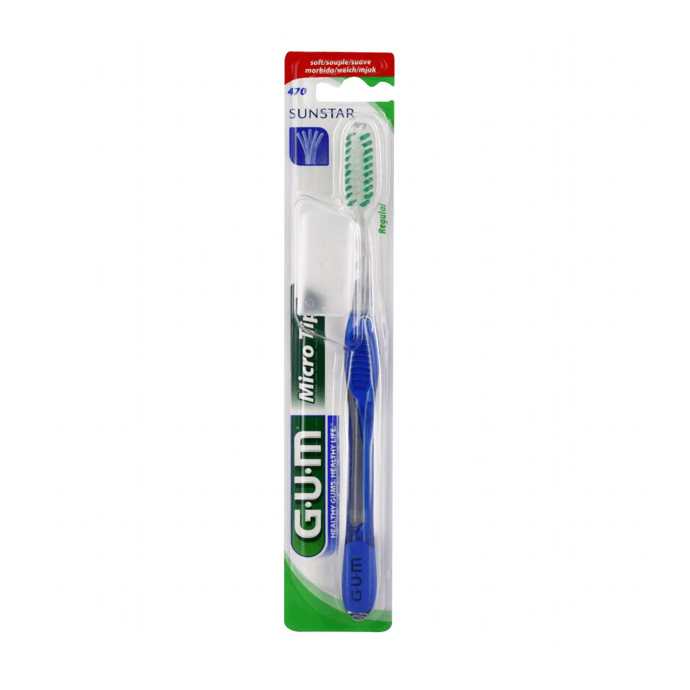 GUM Micro-Tip فرشاة أسنان ناعمة رأس عادي 470 1 وحدة