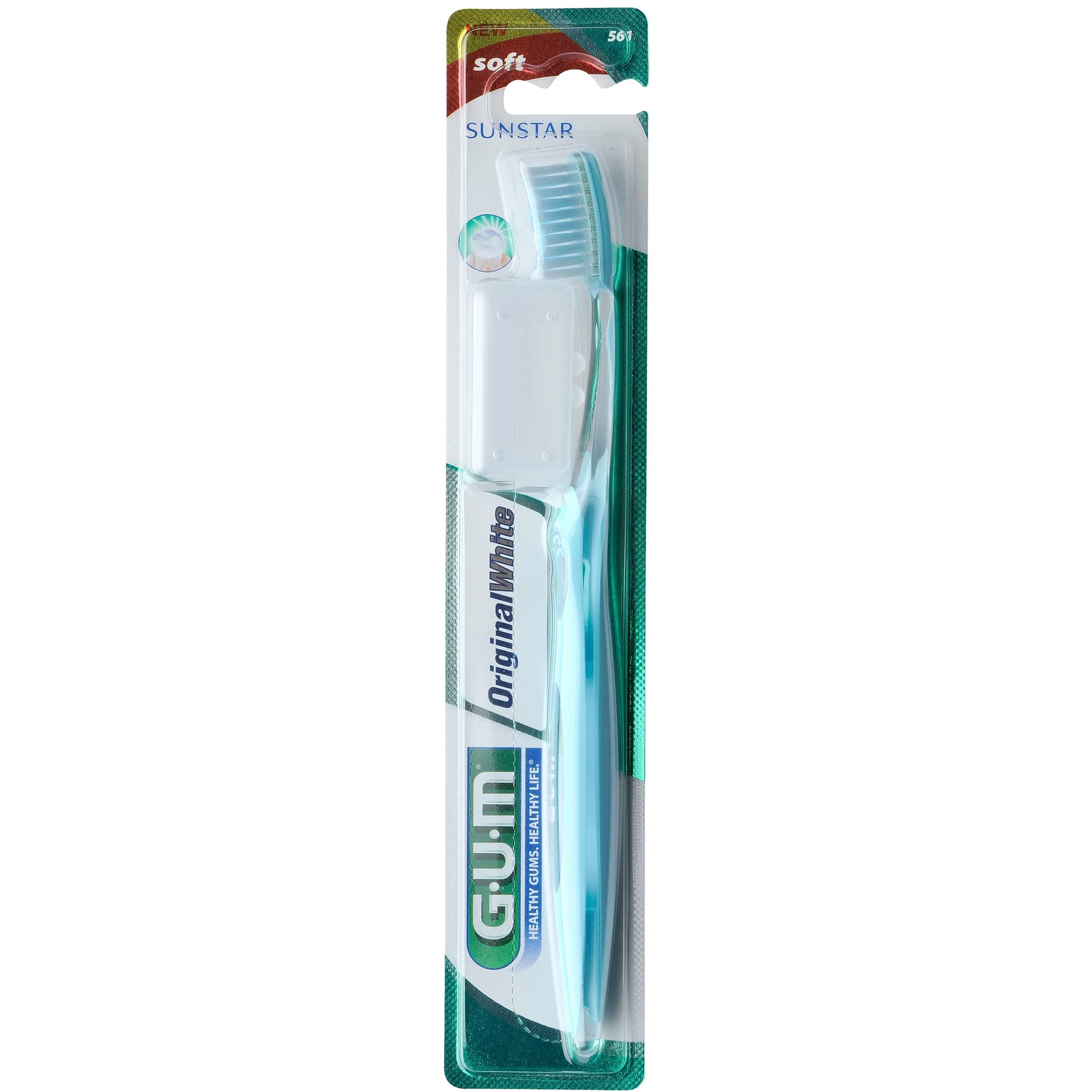 GUM Original White Souple 561 فرشاة أسنان ناعمة لإزالة البقع وتبييض الأسنان 1 pièce