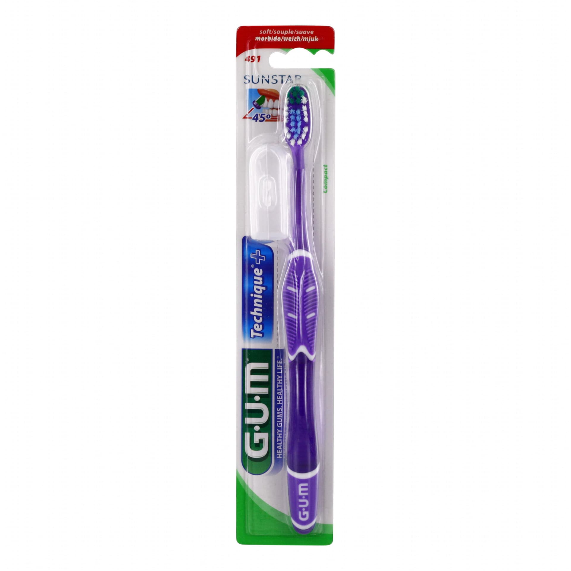 GUM BROSSE A DENTS TECHNIQUE SOUPLE COMPACTE REF 491