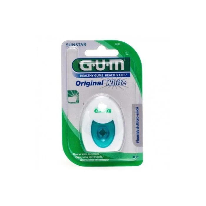 GUM Original White خيط أسنان مبيض ومفلور 30m
