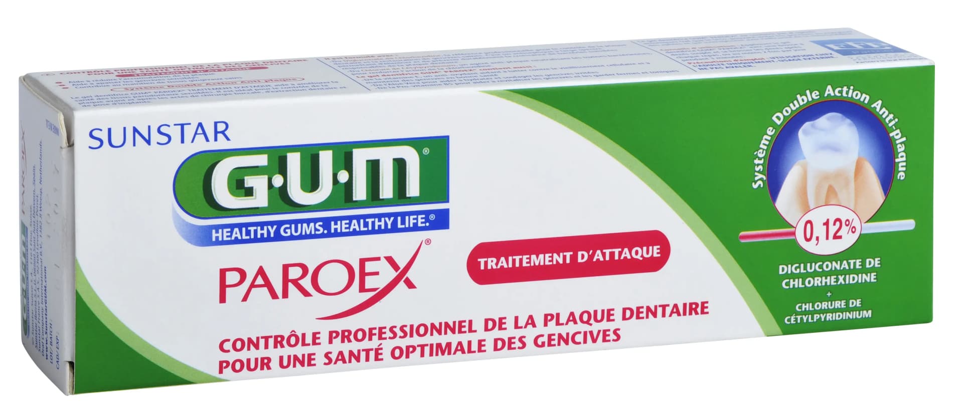 GUM Paroex Gel Dentifrice Antiplaques جل معجون أسنان مضاد للبلاك 75ml