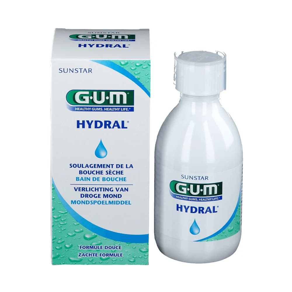 GUM Hydral غسول الفم لترطيب الفم الجاف 300ml