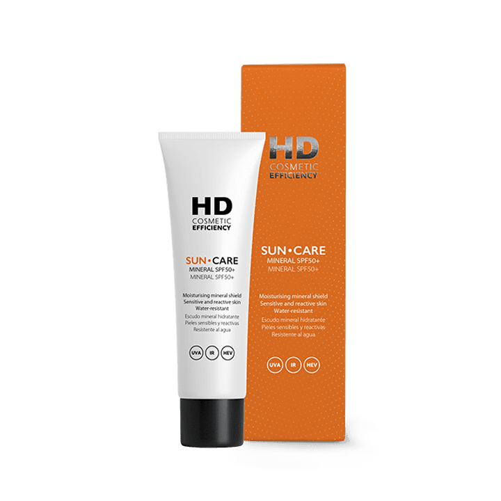 HD Cosmetic Efficiency Sun Care Mineral SPF 50+ واقي شمس فيزيائي للبشرة الحساسة 50ml